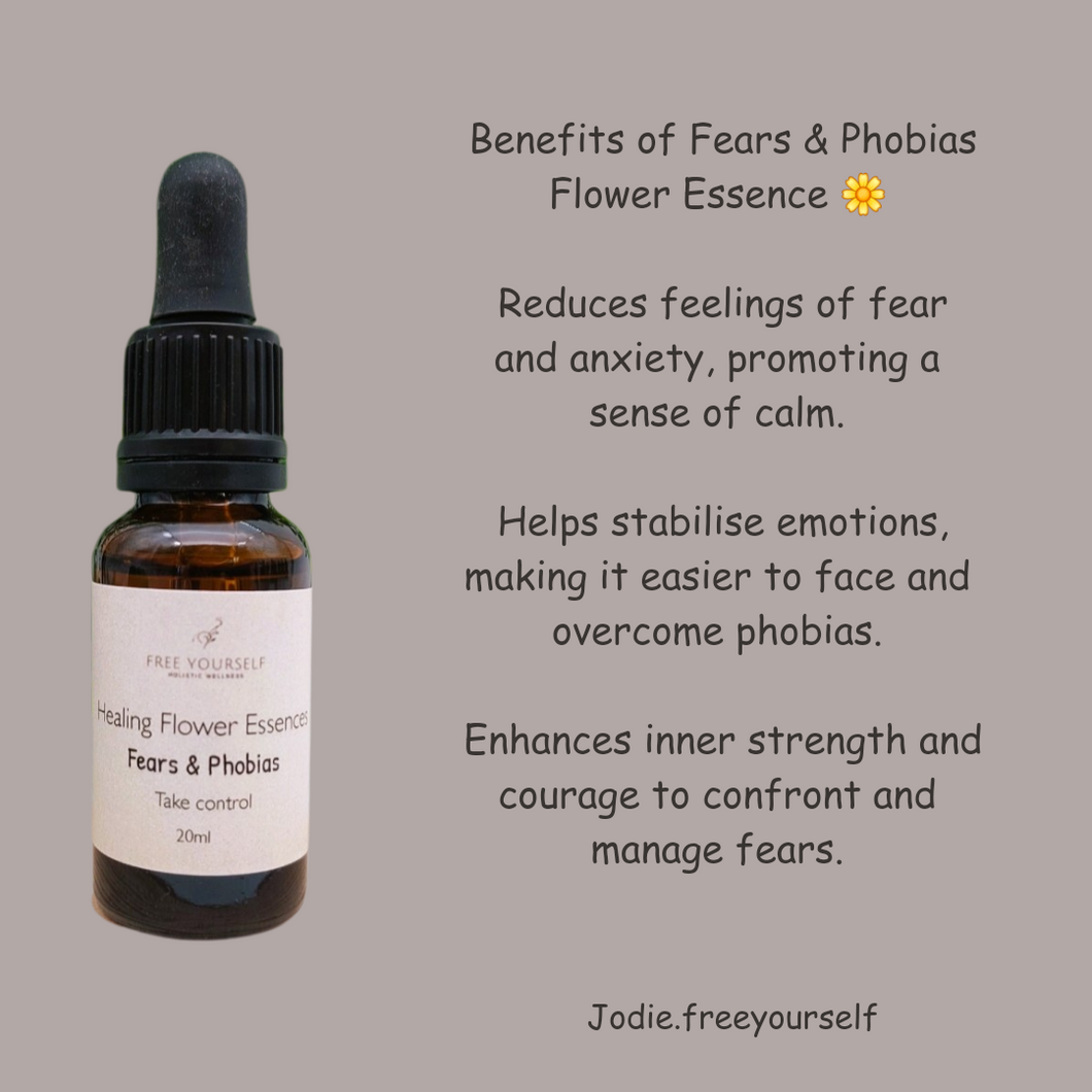 Flower Essence - Fears & Phobias - emotional support drops jodie.freeyourself