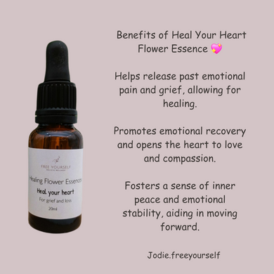 Flower Essence - Heal your Heart - emotional support drops jodie.freeyourself