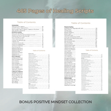 Load image into Gallery viewer, Two open books showing a table of contents with text on a light gray background.